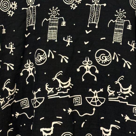 Primitive Arts Black & White Reversible Southwestern Aztec Button Up Jacket - Picture 11 of 12